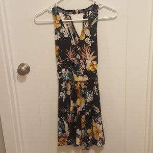 Tropical Black Summer Dress